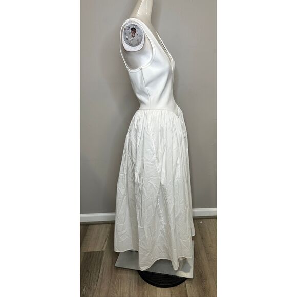 Ronny Kobo Sirinda Sleeveless V-Neck Drop-Waist Stretch Jersey Maxi Dress Size L - Picture 9 of 10